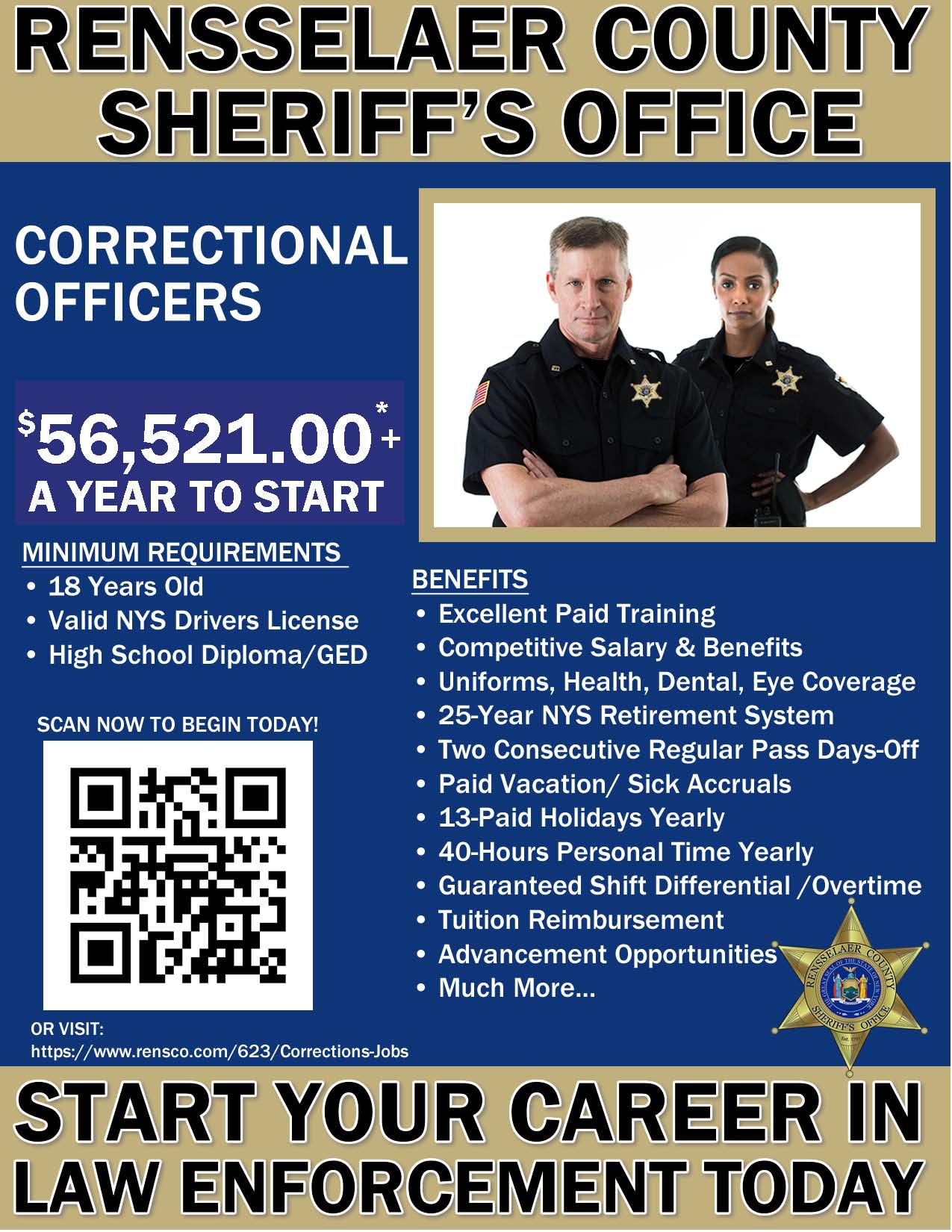 Correctional Officer Job Poster 2025
